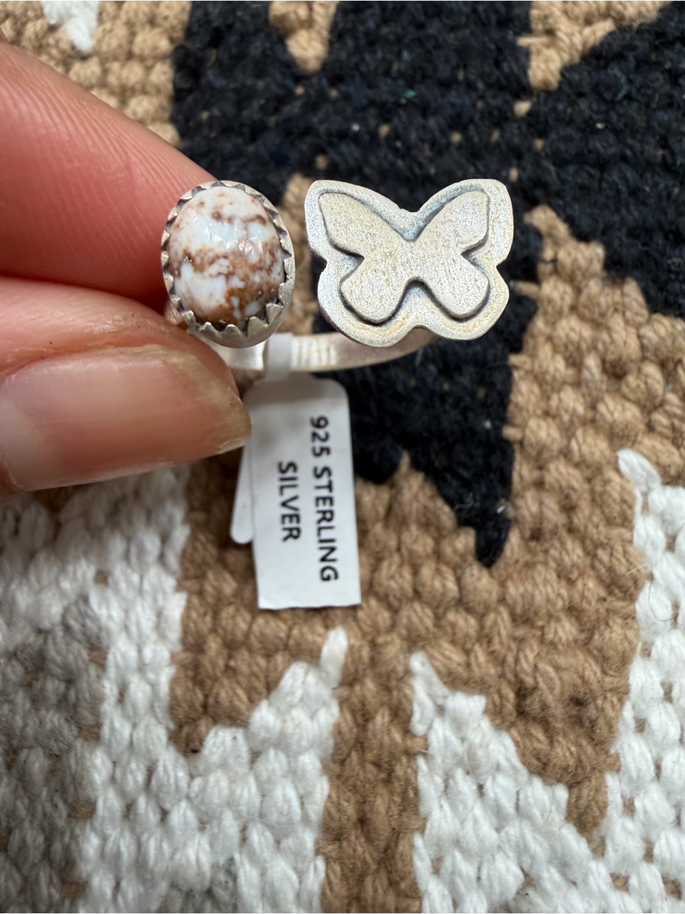 Wild Horse Sterling Silver Butterfly adjustable